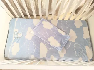 Juego sábanas coralina cuna. 120x60cm.