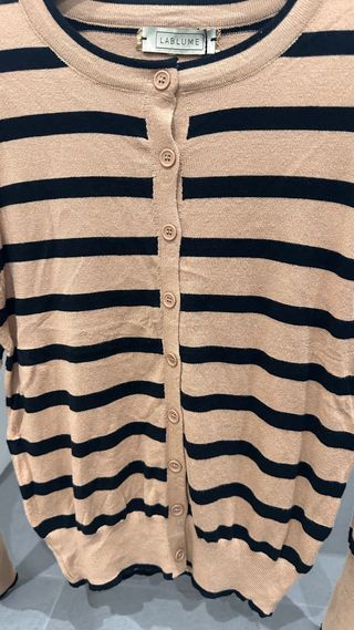 Cardigan donna LABLUME beige/nero