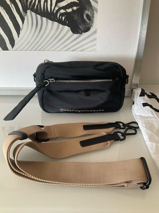 Bolso Adolfo Dominguez Negro y Beige