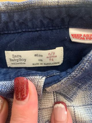 Zara Camicetta Neonato 6/9 Mesi
