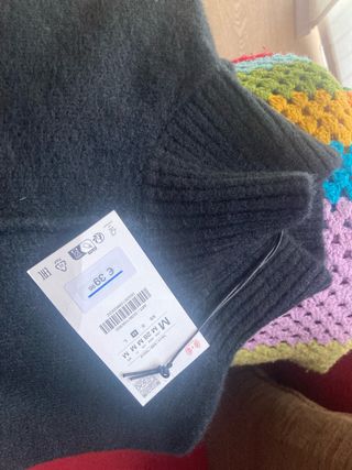 Vestido Negro Zara Talla M