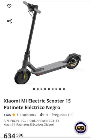 Patinete Eléctrico Xiaomi 1S