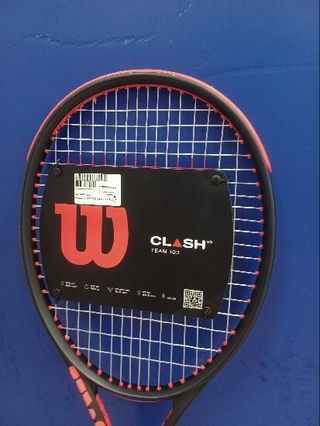 Raqueta de tenis adulto Wilson clash team v3 negro naranja