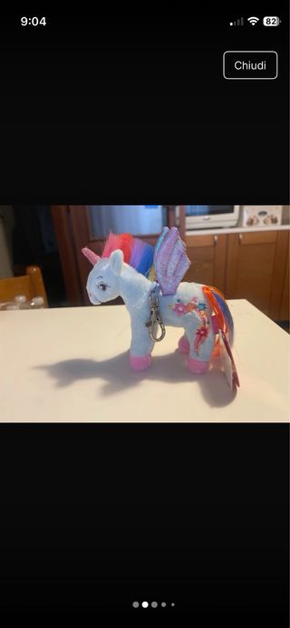 Portachiavi Unicorno Colorato Grande