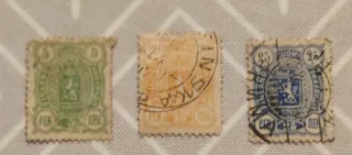 3 Sellos Finlandia 1889.