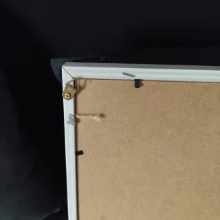 Portafoto da parete in legno e juta