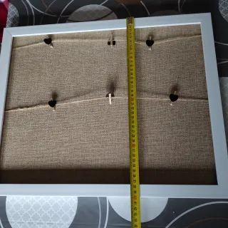 Portafoto da parete in legno e juta