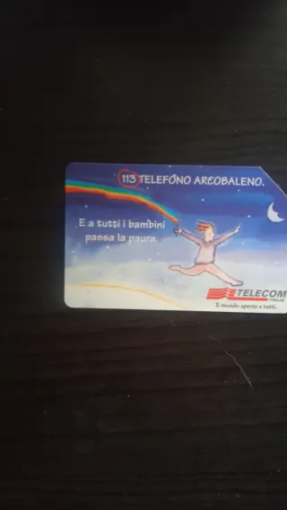 Carta Telefonica Telecom 113 Telefono Arcobaleno