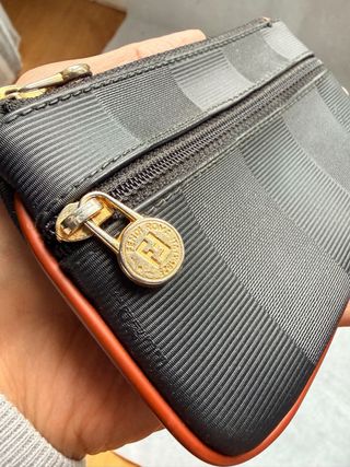 Pochette/Portafoglio Fendi Vintage Nero Oro