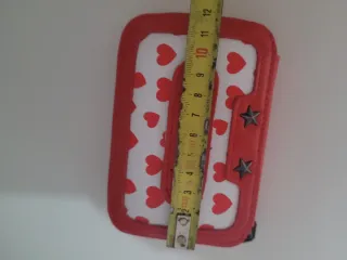 Monedero Corazones Rojo y Blanco