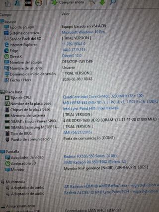 Ordenador Gaming I5 completo
