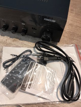 FONESTAR Amplificador Estéreo Bluetooth, USB/MP3, Radio FM, HiFi 60+60 RMS de Potencia As-6060