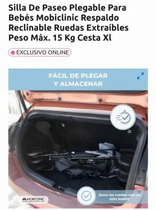 Silla Paseo Mobiclinic Plegable Bebé