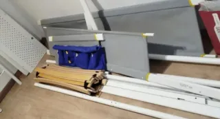 Cama alta con escritorio