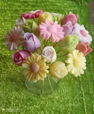 Fiori decorativi in cera di soia (1pezzo)