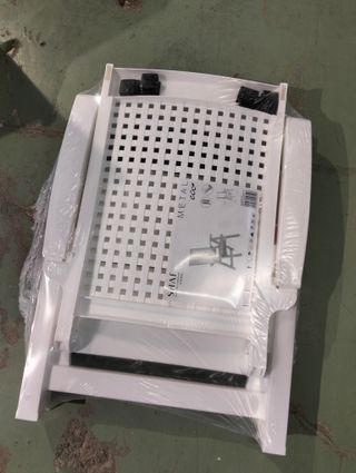 Sillón multiposiciones plegable metal blanco jardín