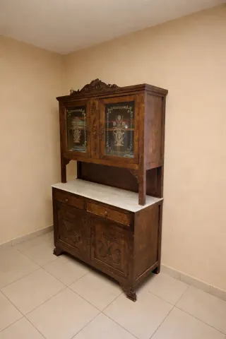 Mueble de castaño 1940 con mármol