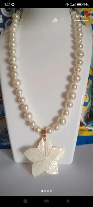 Collana Siciliana Perle e Fiore