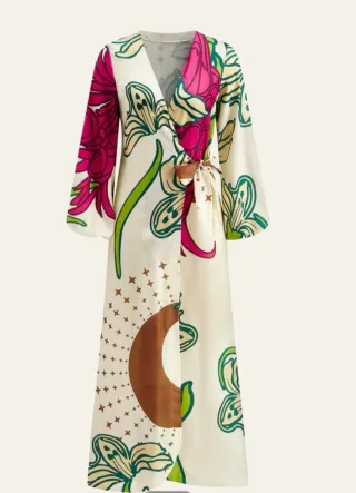 Vestido cruzado estampado floral