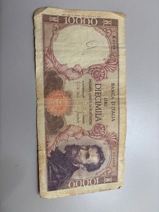 Banconota Lire 10.000MichelangeloDM 8/6/70 12/4/62