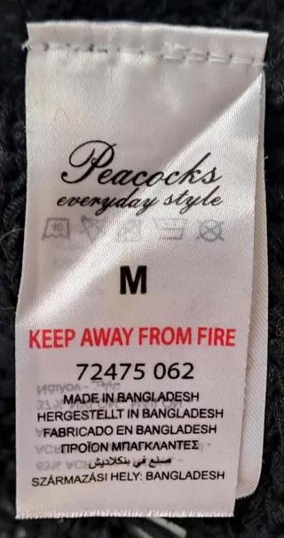 Cardigan Peacock's nero taglia M