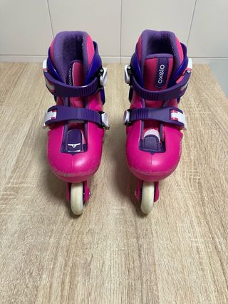 Patines Oxelo niña talla 26-29 rosa/morado