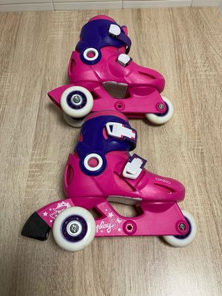 Patines Oxelo niña talla 26-29 rosa/morado