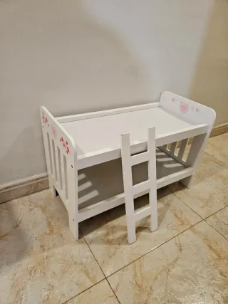 Trona y cuna doble de juguete