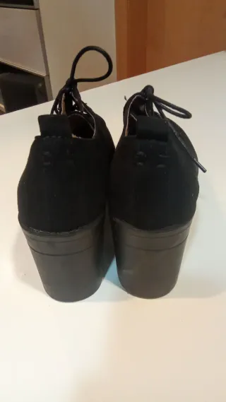 Zapatos negros plataforma 1 vez puestos T/39