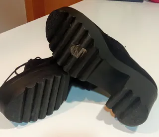 Zapatos negros plataforma 1 vez puestos T/39
