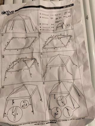 Cenador jardín AKTIVE 3x3x2.5m blanco