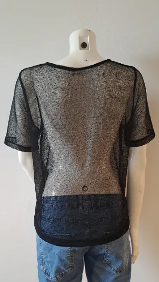Maglia a rete nera taglia M