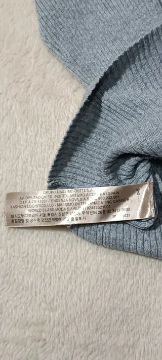 Massimo Dutti Jerseis Gris  Cuello Pico Talla M