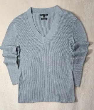 Massimo Dutti Jerseis Gris  Cuello Pico Talla M