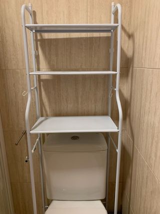 Estantería Baño Blanca Metal