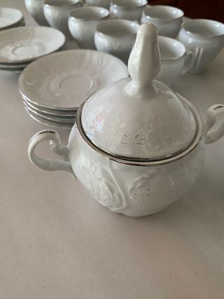 Juego de café porcelana para 10 personas,