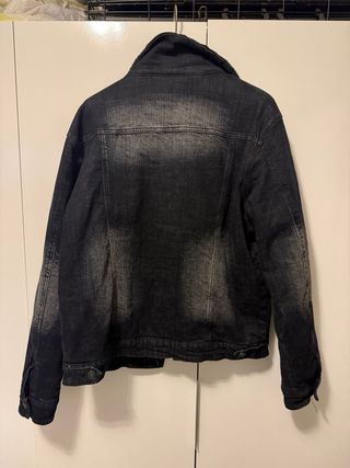 Cazadora vaquera TMK JEANS negra con borrego