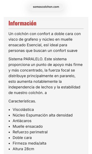 Colchón Essenzia Emotion