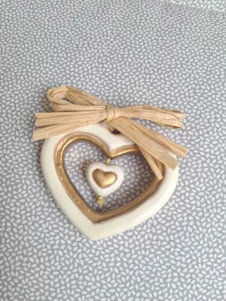 Cuore Thun ceramica bianco e oro
