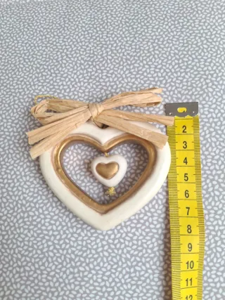 Cuore Thun ceramica bianco e oro