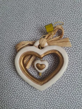 Cuore Thun ceramica bianco e oro