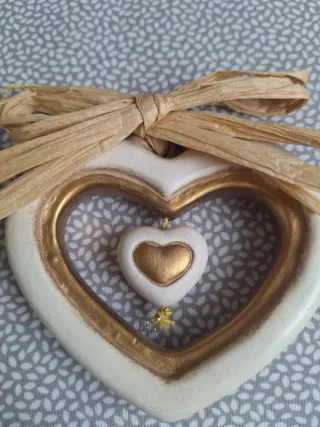 Cuore Thun ceramica bianco e oro