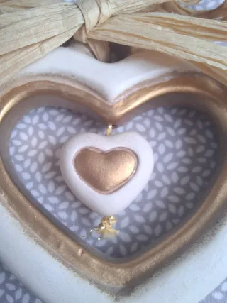 Cuore Thun ceramica bianco e oro