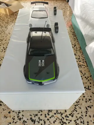 Coche de Drift RC Negro y Verde