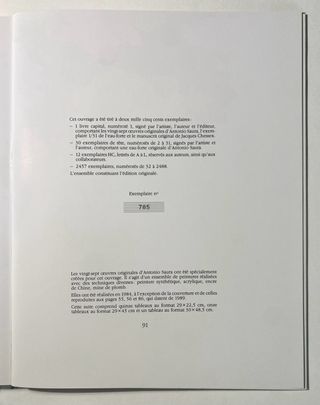 Litografía Saura 1990