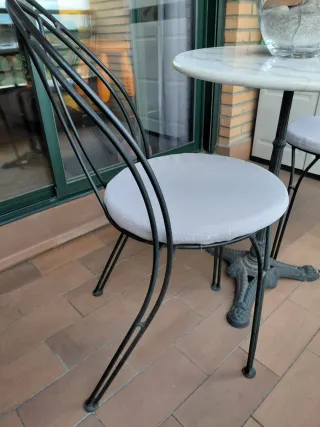 Mesa y 2 Sillas Terraza Metal