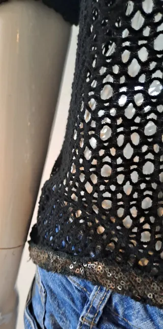 Maglia E.Li. traforata nera taglia L