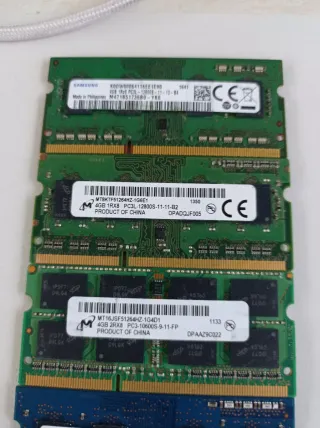 Lote Memorias RAM Portátil DDR3 4GB