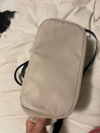 Bolso Parfois mano y bandolera beige/negro