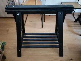 2 Caballetes madera negro regulables 70cm